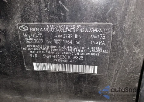2012 Hyundai Elantra Gls from USA, damaged, VIN 5NPDH4AE3CH068828